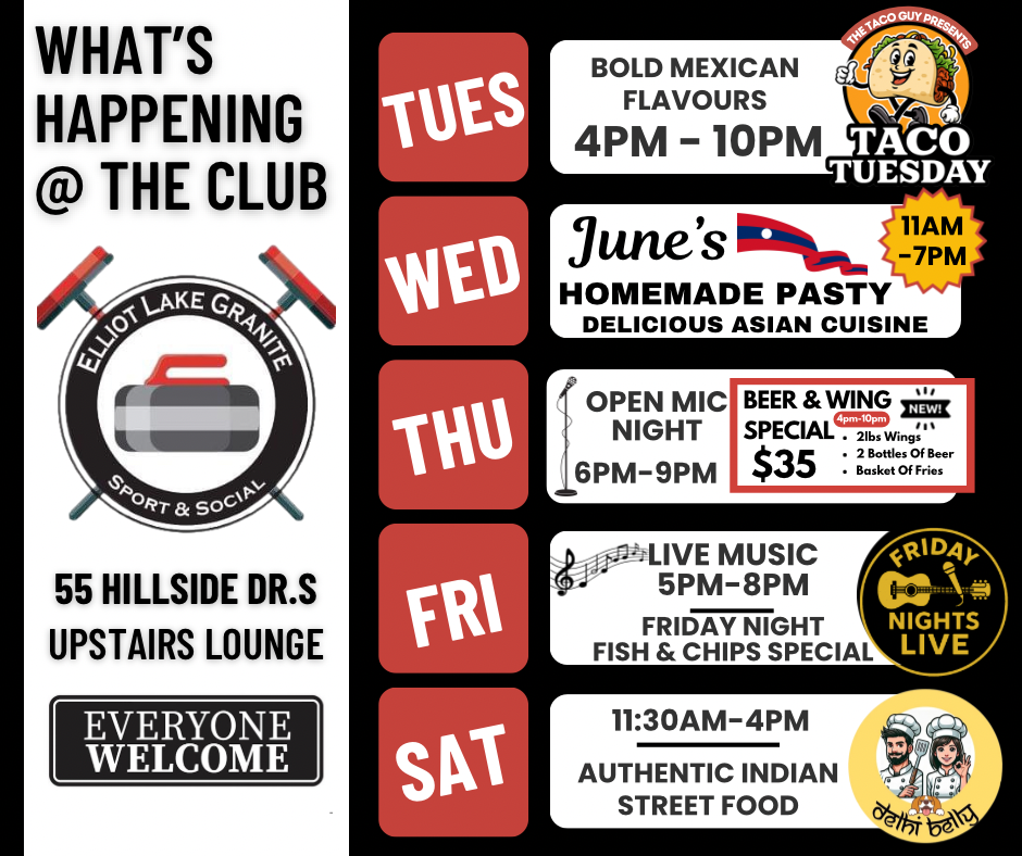 green geometric modern event schedule rundown flyer (facebook post)